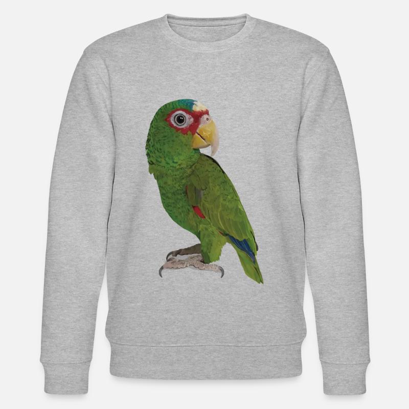 Le perroquet à front blanc - Sweat bio CHANGER Stanley/Stella Unisexe - gris chiné