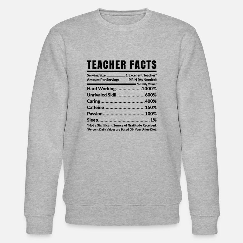 Faits sur l’enseignant - Sweat bio CHANGER Stanley/Stella Unisexe - gris chiné