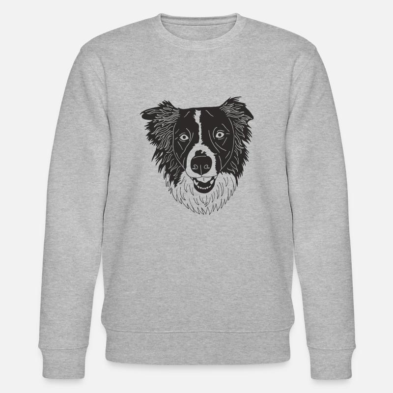 Border Collie - Stanley/Stella Unisex Bio-Sweatshirt CHANGER  - Grau meliert