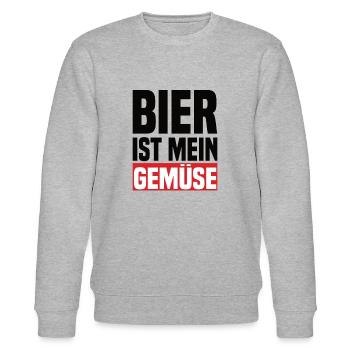 Bier Ist Mein Gemüse - Stanley/Stella Unisex Bio-Sweatshirt CHANGER  - Grau meliert - Vorne - Nik (191cm) & Marisol (170cm)