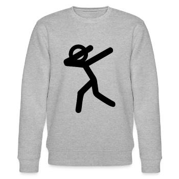 Dabbin' - Stanley/Stella Unisex Bio-Sweatshirt CHANGER  - Grau meliert - Vorne - Nik (191cm) & Marisol (170cm)