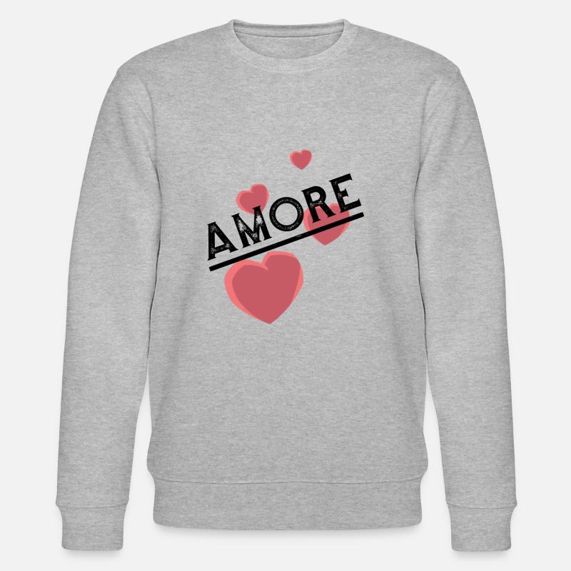 Amore avec le cœur - Sweat bio CHANGER Stanley/Stella Unisexe - gris chiné