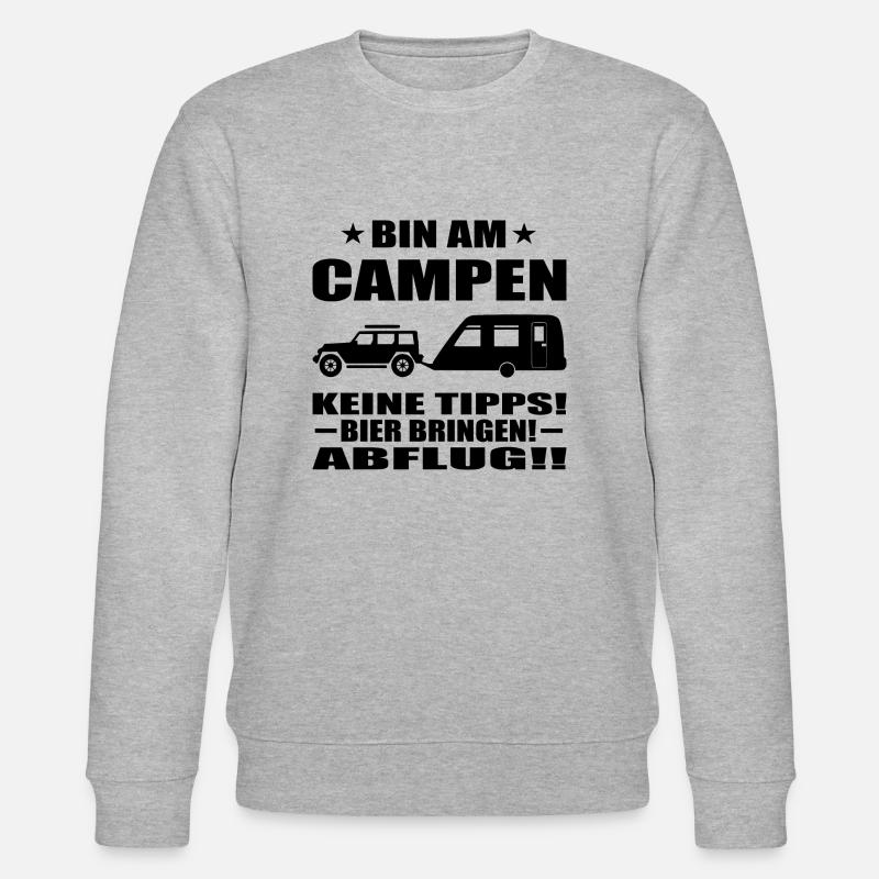 Camping - Stanley/Stella Unisex Bio-Sweatshirt CHANGER  - Grau meliert