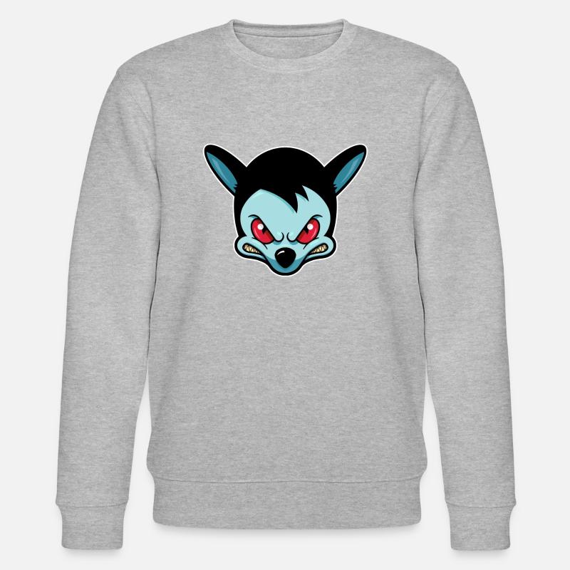 Angry Mouse - Mad Mouse - Stanley/Stella CHANGER Unisex Organic Sweatshirt - heather grey