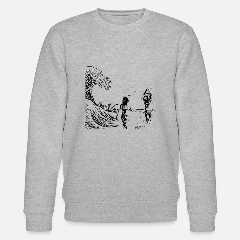 Vague plage filles - Sweat bio CHANGER Stanley/Stella Unisexe - gris chiné