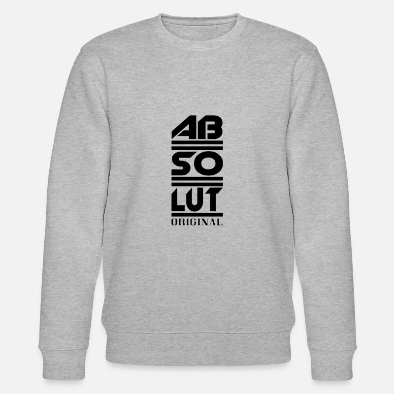 Absolut Original Schriftzug Geschenk - Stanley/Stella Unisex Bio-Sweatshirt CHANGER  - Grau meliert