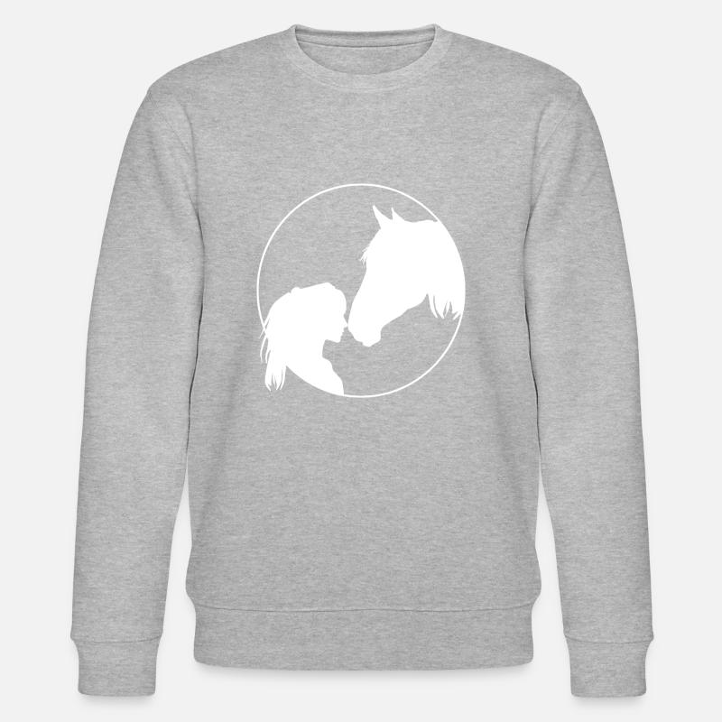 Horse Love - Stanley/Stella Unisex Bio-Sweatshirt CHANGER  - Grau meliert