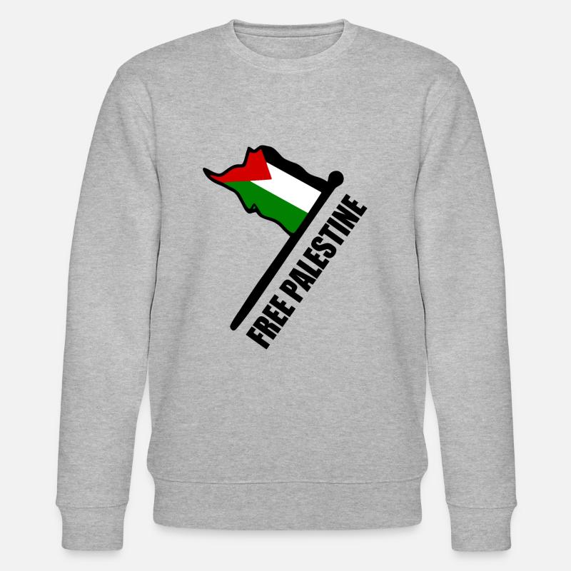 Free palestine - Stanley/Stella Unisex Bio-Sweatshirt CHANGER  - Grau meliert