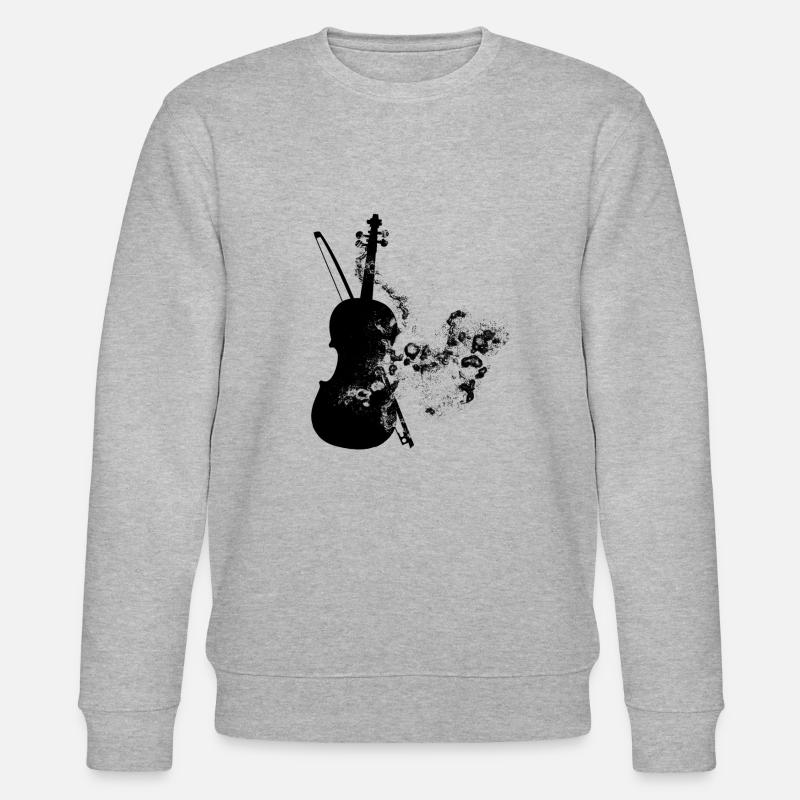 Geige modern - Stanley/Stella Unisex Bio-Sweatshirt CHANGER  - Grau meliert