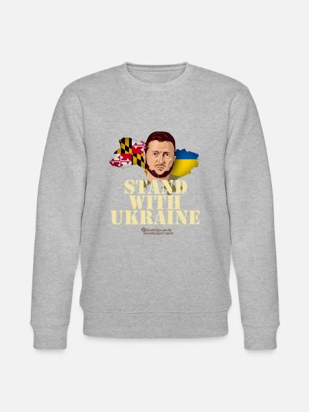 Ukraine Maryland - Stanley/Stella CHANGER Unisex Organic Sweatshirt - heather grey