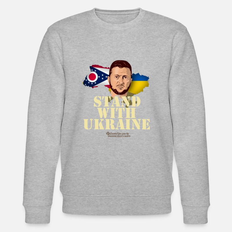 Ukraine Ohio - Sweat bio CHANGER Stanley/Stella Unisexe - gris chiné