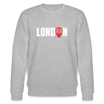 LONDON - Stanley/Stella Unisex Bio-Sweatshirt CHANGER  - Grau meliert - Vorne - Nik (191cm) & Marisol (170cm)
