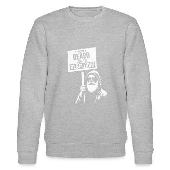Join the Beard Rebellion - Stanley/Stella CHANGER Unisex Organic Sweatshirt - heather grey - Front - Nik (191cm) & Marisol (170cm)