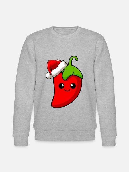 Chilli Christmas Comic Xmas - Stanley/Stella CHANGER Unisex Organic Sweatshirt - heather grey