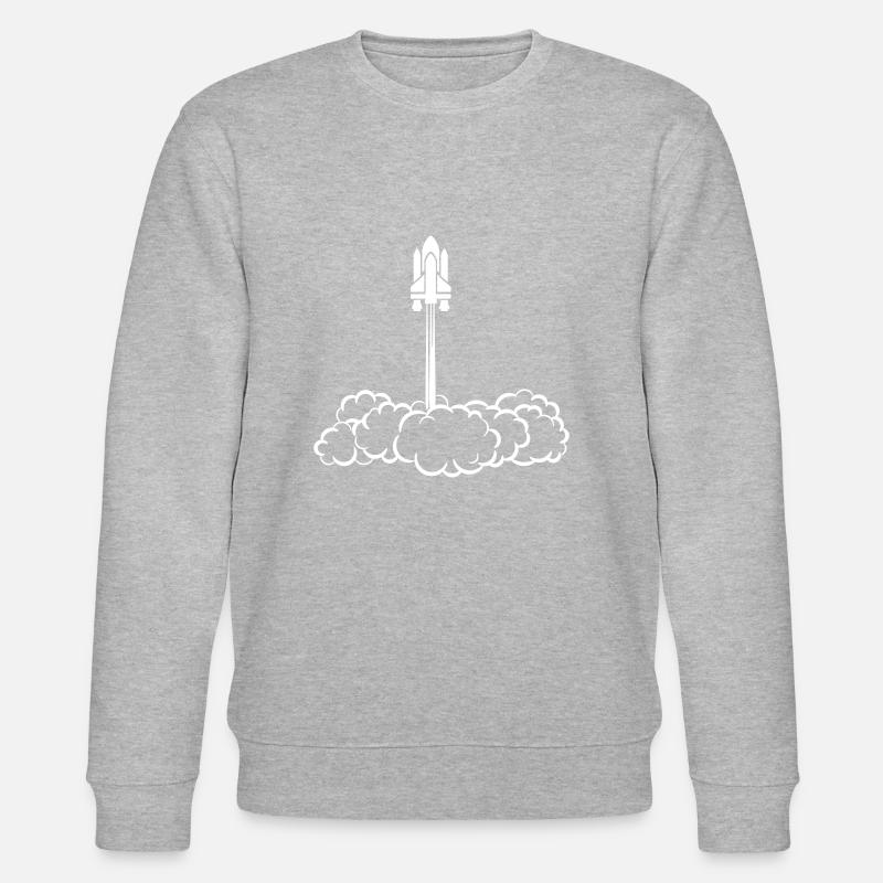 Space shuttle start - Stanley/Stella CHANGER Unisex Organic Sweatshirt - heather grey