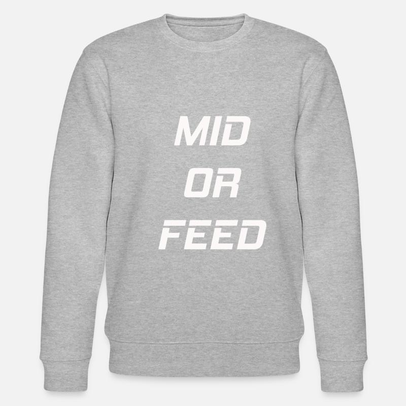 LoL- mid or feed - Stanley/Stella Unisex Bio-Sweatshirt CHANGER  - Grau meliert