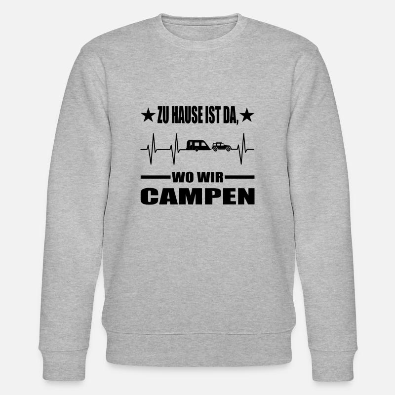 Camping - Stanley/Stella Unisex Bio-Sweatshirt CHANGER  - Grau meliert
