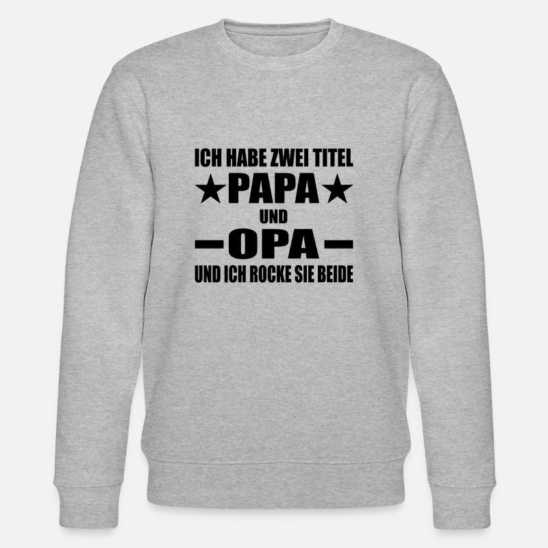 Papa - Stanley/Stella Unisex Bio-Sweatshirt CHANGER  - Grau meliert