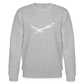 Shore snipe wading bird - Stanley/Stella CHANGER Unisex Organic Sweatshirt - heather grey - Front - Nik (191cm) & Marisol (170cm)