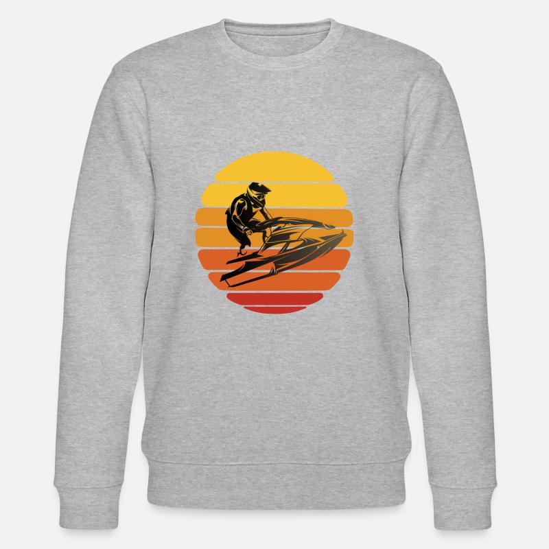 Jet Ski Design TShirt - Sweat bio CHANGER Stanley/Stella Unisexe - gris chiné