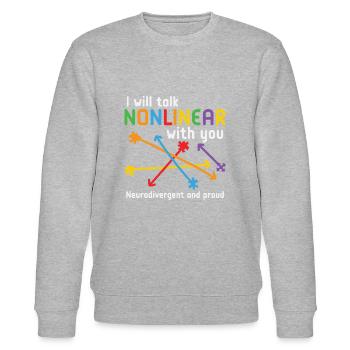 Autism Awareness Month - Stanley/Stella Unisex Bio-Sweatshirt CHANGER  - Grau meliert - Vorne - Nik (191cm) & Marisol (170cm)