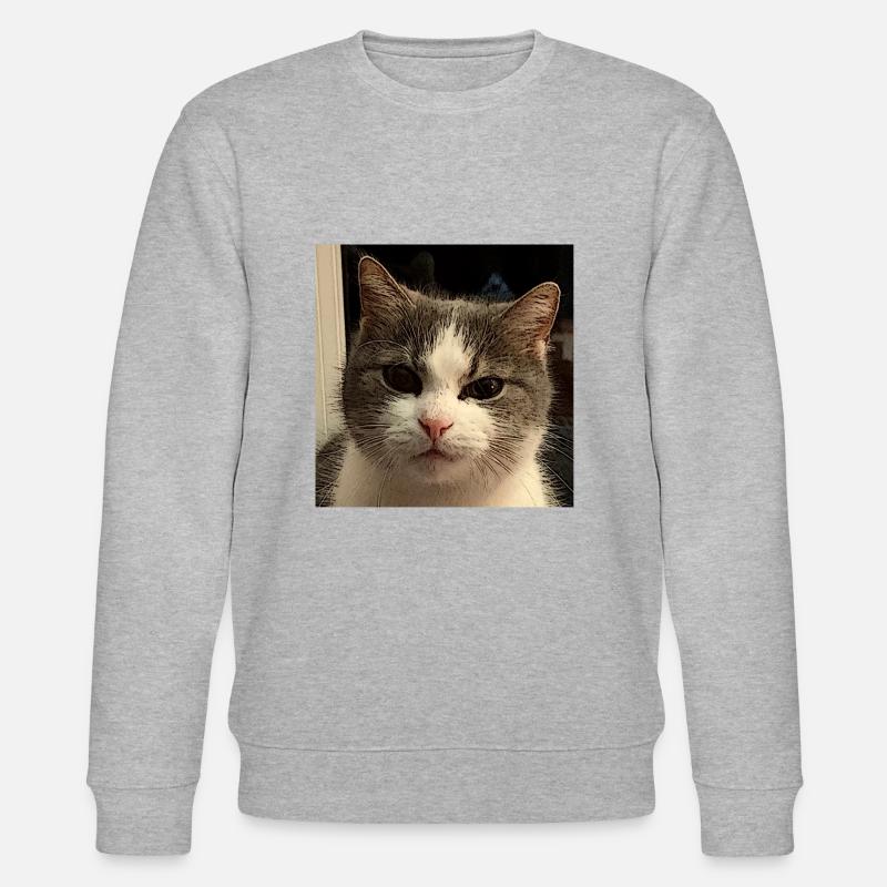 Katzenkopf - Stanley/Stella Unisex Bio-Sweatshirt CHANGER  - Grau meliert