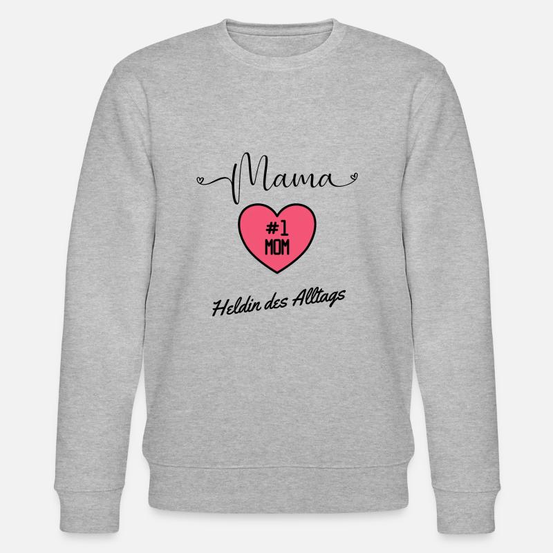 Mama-Heldin des Alltags Muttertag - Stanley/Stella Unisex Bio-Sweatshirt CHANGER  - Grau meliert