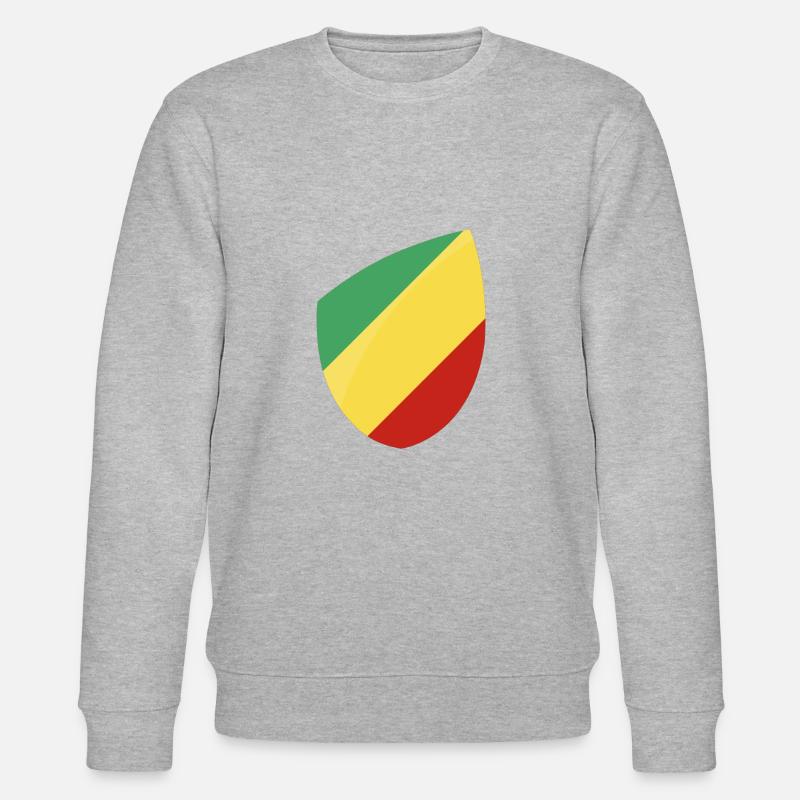 Drapeau Congo - Sweat bio CHANGER Stanley/Stella Unisexe - gris chiné