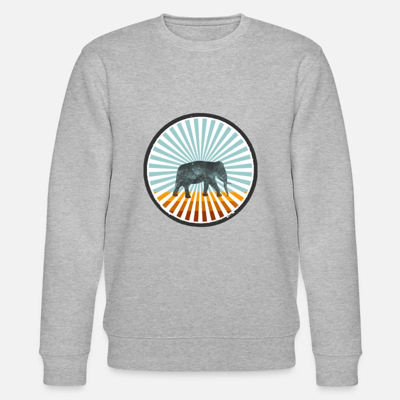 Elefant - Stanley/Stella Unisex Bio-Sweatshirt CHANGER  - Grau meliert