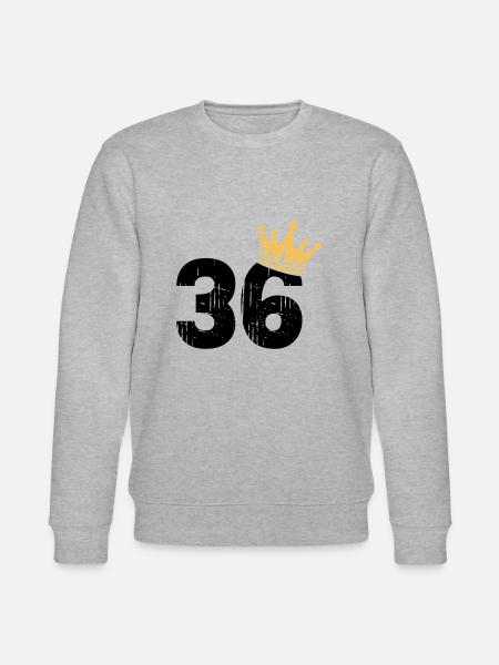36 Crown 36th Birthday 36 Years - Stanley/Stella CHANGER Unisex Organic Sweatshirt - heather grey