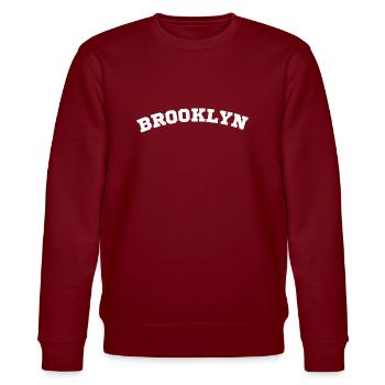 BROOKLYN - Stanley/Stella Unisex Bio-Sweatshirt CHANGER  - Burgunderrot - Vorne - Nik (191cm) & Marisol (170cm)
