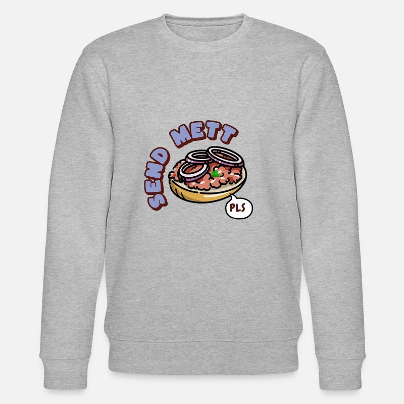 Send Mett Brötchen Please - Stanley/Stella Unisex Bio-Sweatshirt CHANGER  - Grau meliert