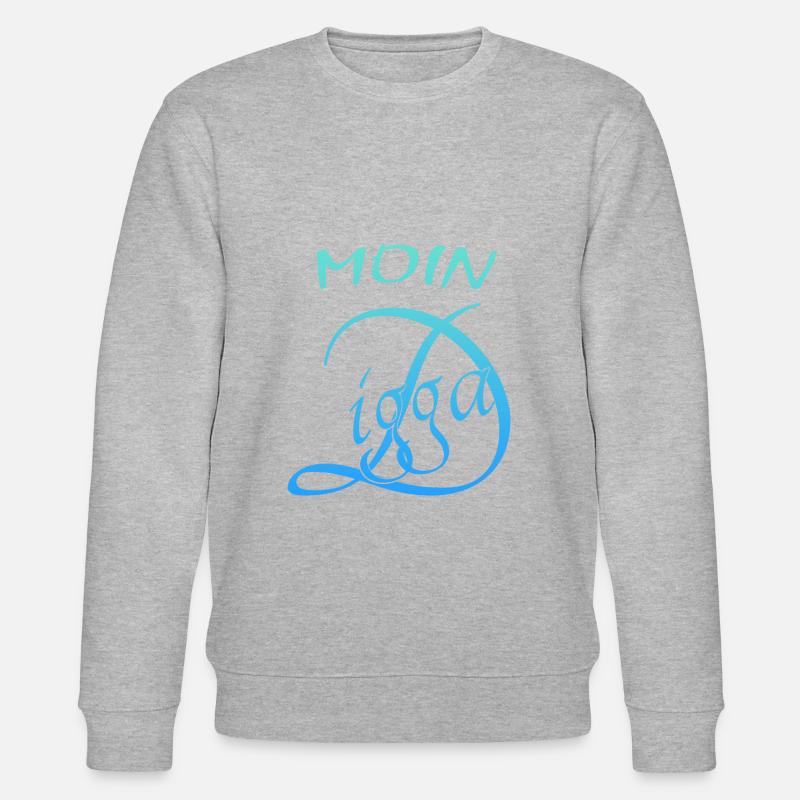 Moin Digga - Stanley/Stella Unisex Bio-Sweatshirt CHANGER  - Grau meliert