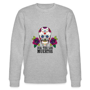 dia de los muertos - Stanley/Stella Unisex Bio-Sweatshirt CHANGER  - Grau meliert - Vorne - Nik (191cm) & Marisol (170cm)
