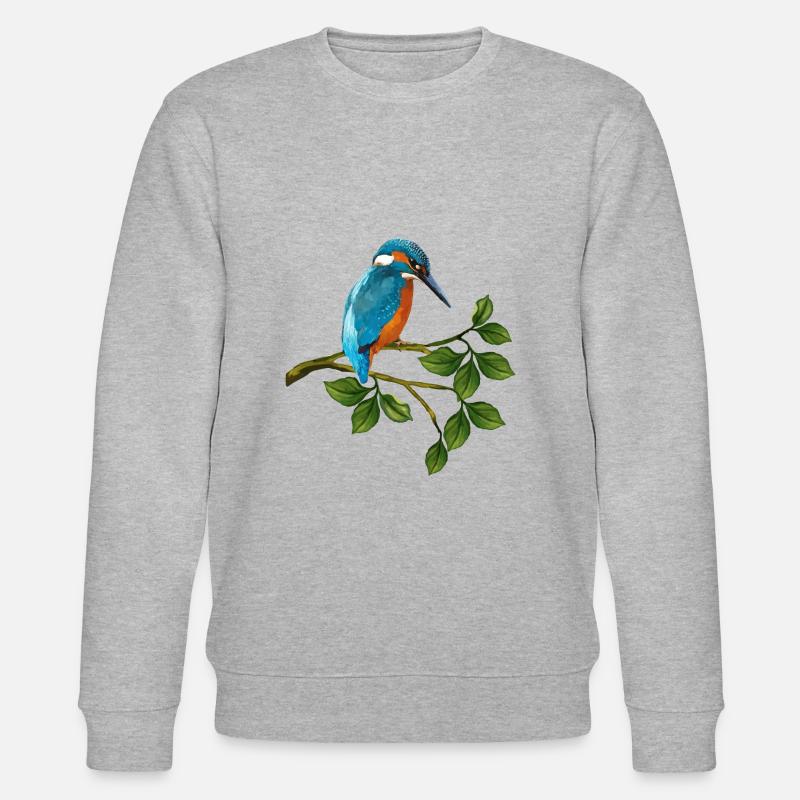 Vogel des Eisvogels - Stanley/Stella Unisex Bio-Sweatshirt CHANGER  - Grau meliert