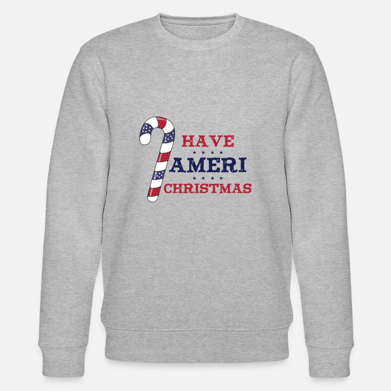 Have Ameri Christmas - Stanley/Stella Unisex Bio-Sweatshirt CHANGER  - Grau meliert