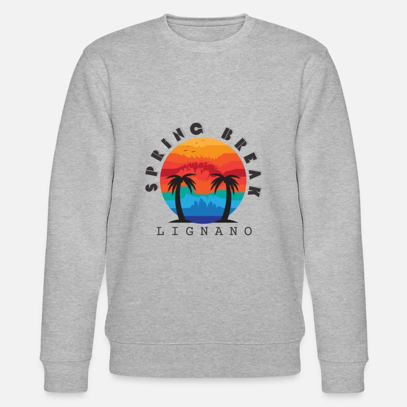 Spring Break, Lignano - Stanley/Stella Unisex Bio-Sweatshirt CHANGER  - Grau meliert