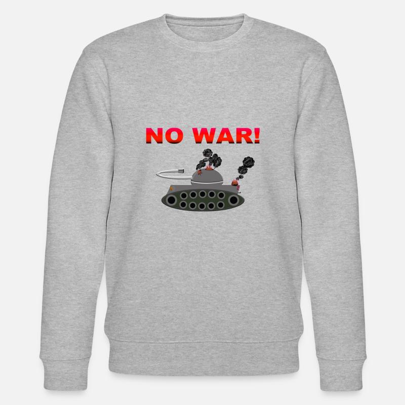 No War - Stanley/Stella Unisex Bio-Sweatshirt CHANGER  - Grau meliert
