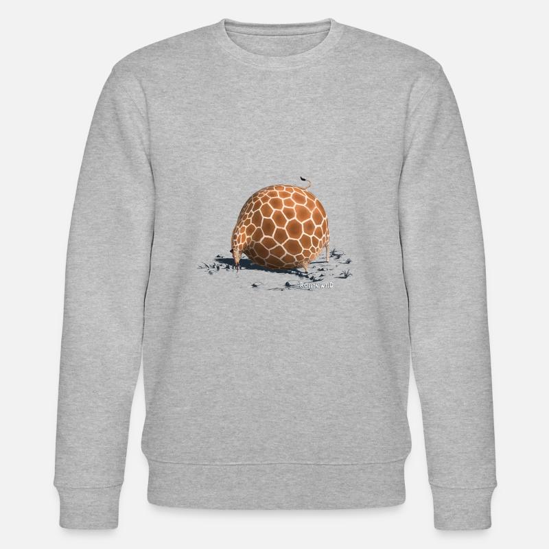 Rollin' Wild - Giraffe drinking - Stanley/Stella Unisex Bio-Sweatshirt CHANGER - Grau meliert