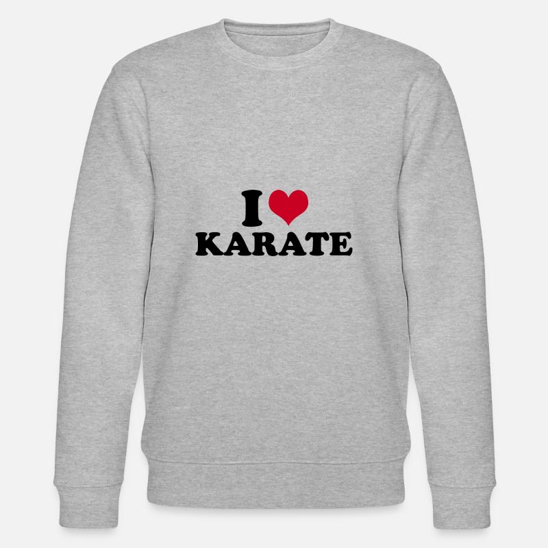 I Love Karate - Stanley/Stella Unisex Bio-Sweatshirt CHANGER - Grau meliert