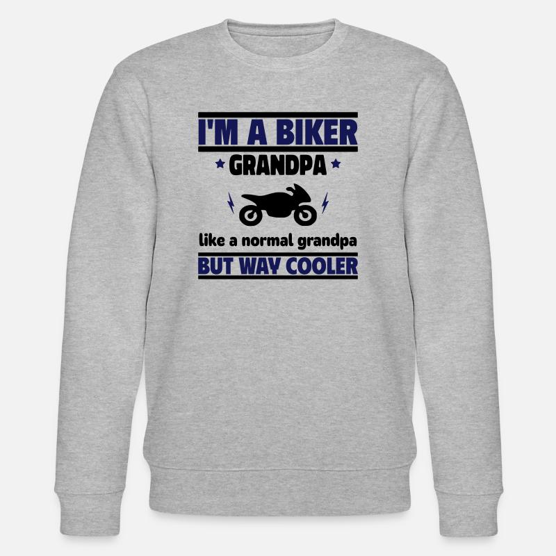 Ich bin ein Biker-Opa - Stanley/Stella Unisex Bio-Sweatshirt CHANGER  - Grau meliert