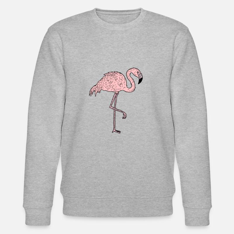 Flamingo - Comic Style - Sweat bio CHANGER Stanley/Stella Unisexe - gris chiné