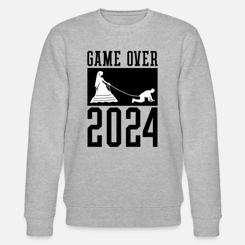 Game Over 2024 Hochzeit - Stanley/Stella Unisex Bio-Sweatshirt CHANGER  - Grau meliert