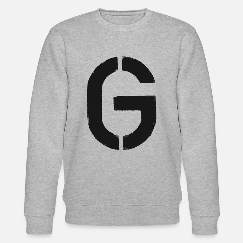 G - Schablone / Buchstabe - Stanley/Stella Unisex Bio-Sweatshirt CHANGER  - Grau meliert