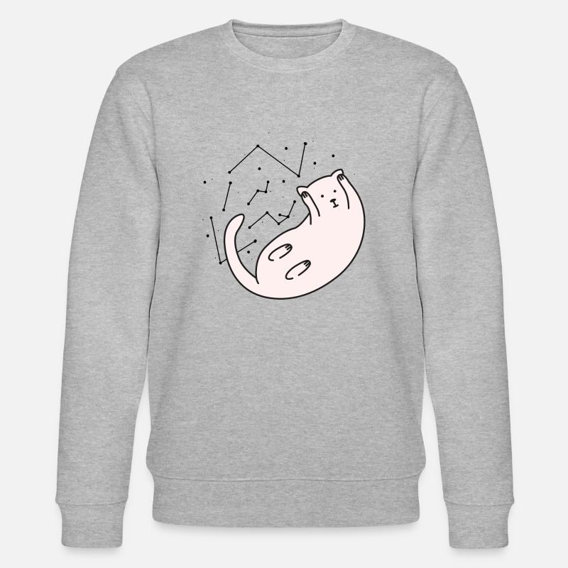 Space Cat version 2 - Sweat bio CHANGER Stanley/Stella Unisexe - gris chiné