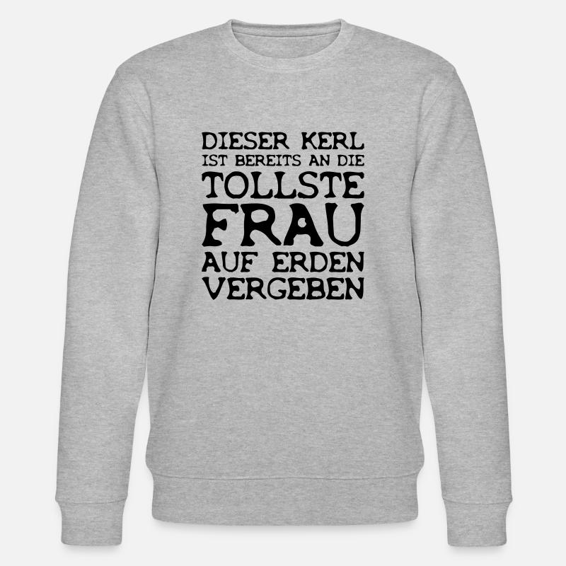 tollste frau auf erden - Stanley/Stella Unisex Bio-Sweatshirt CHANGER - Grau meliert
