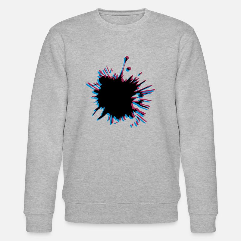3D Klecks Spritzer - Stanley/Stella Unisex Bio-Sweatshirt CHANGER  - Grau meliert