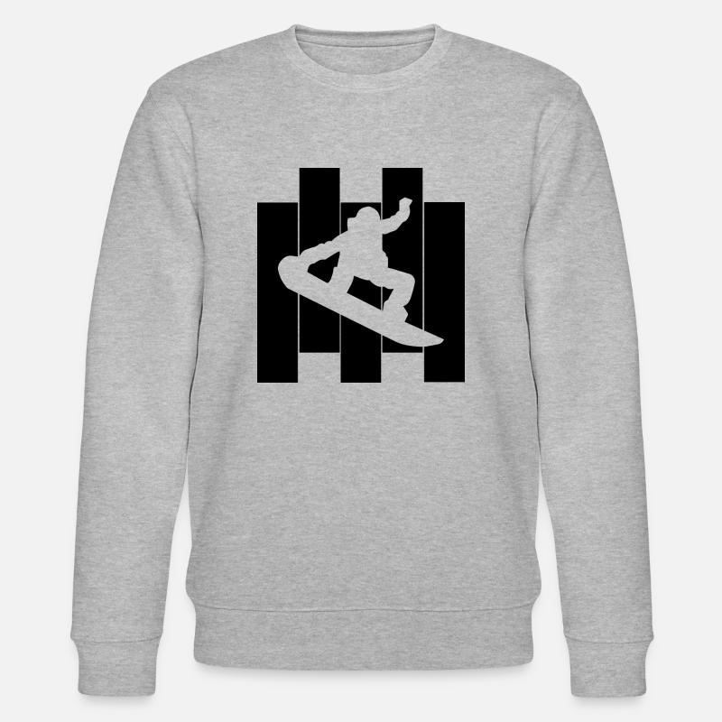 Snowboard Snowboarder - Stanley/Stella Unisex Bio-Sweatshirt CHANGER  - Grau meliert