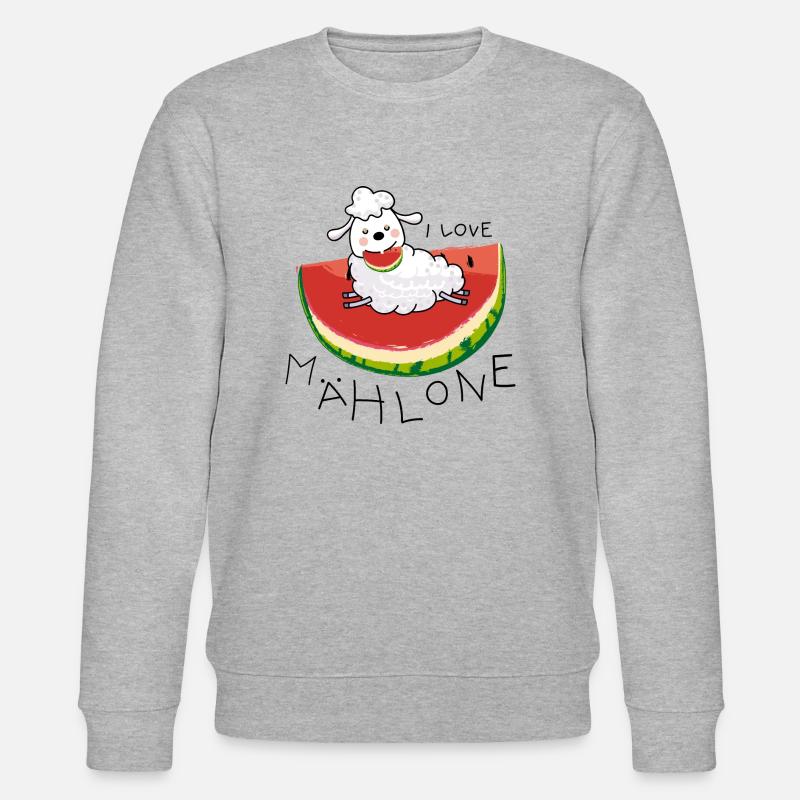 Sommer Schaf und Melone - Stanley/Stella Unisex Bio-Sweatshirt CHANGER  - Grau meliert