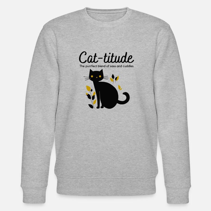 CAT titude - Stanley/Stella Unisex Bio-Sweatshirt CHANGER - Grau meliert